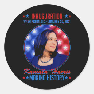 Harris Inauguration 2021 Making History Vp  Classic Round Sticker