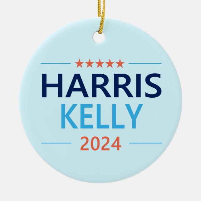 Harris Kelly 2024 Ceramic Ornament (Front)