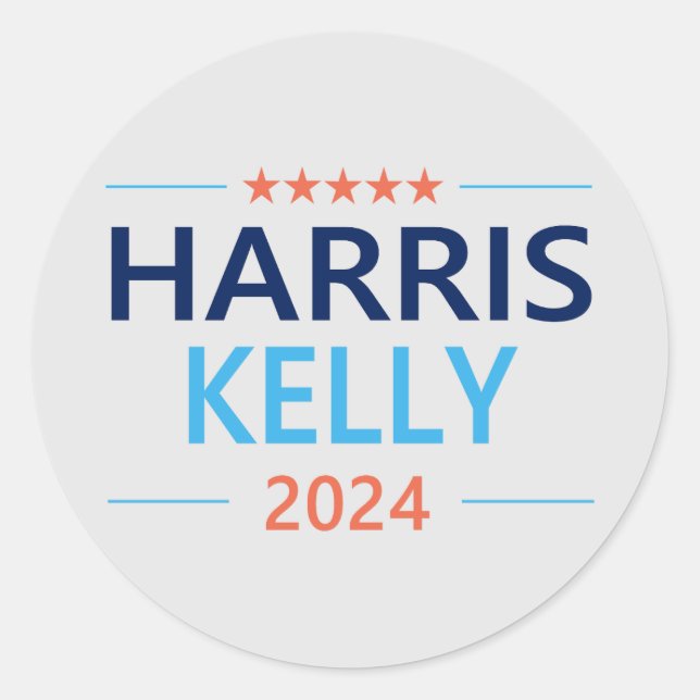 Harris Kelly 2024 Classic Round Sticker (Front)