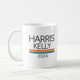 Harris Kelly 2024 LGBTQ Rainbow Pride Flag Coffee Mug