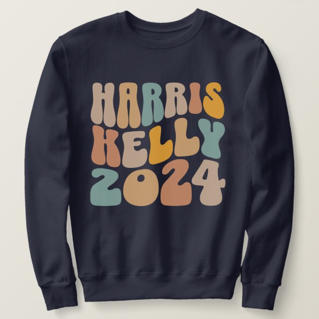Harris Kelly 2024 Trendy Wavy Boho Sweatshirt (Design Front)
