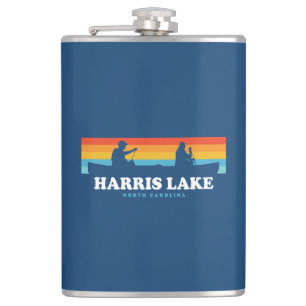 Harris Lake North Carolina Canoe Hip Flask