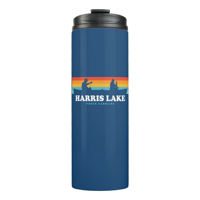Harris Lake North Carolina Canoe Thermal Tumbler (Front)