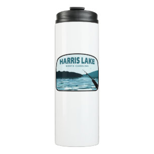 Harris Lake North Carolina Fishing Rod Thermal Tumbler