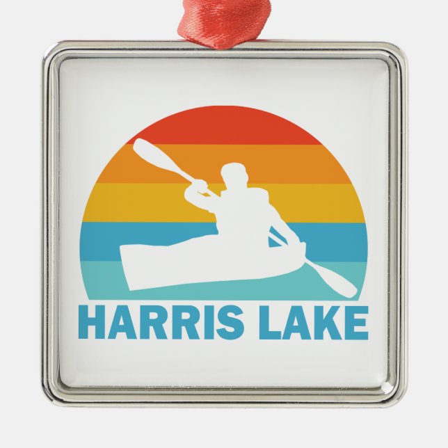 Harris Lake North Carolina Kayak Metal Ornament (Front)