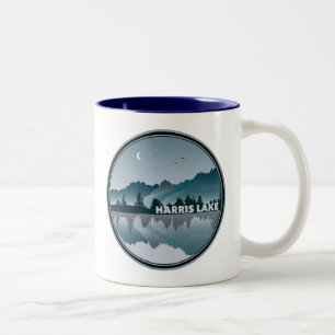 Harris Lake North Carolina Reflection Two-Tone Coffee Mug