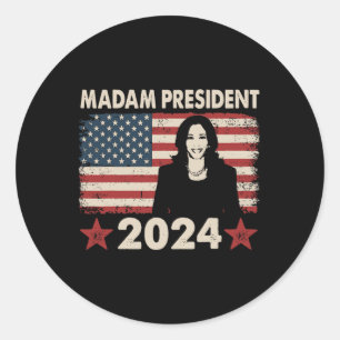 Harris Let's Finish The Job Womens Power Kamala Classic Round Sticker
