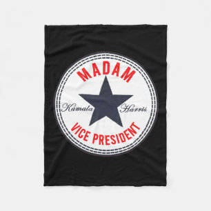 Harris - Madam Vice President Political Star Logo  Fleece Blanket
