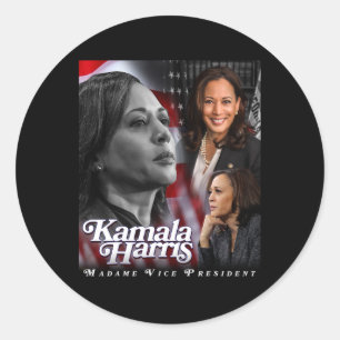 Harris Madame Vice President For Men And Women Classic Round Sticker