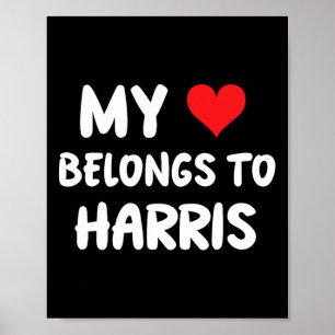 Harris - My Heart Belongs To Harris - Love Poster
