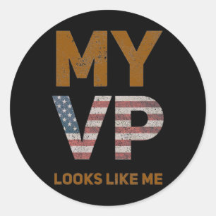 Harris My Vp Looks Like Me Melanin Hbcu Classic Round Sticker
