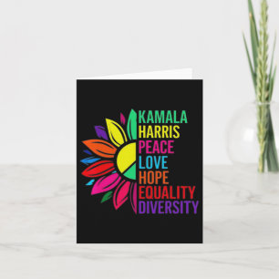 Harris Peace Love Equality Hope Diversity 1 Card