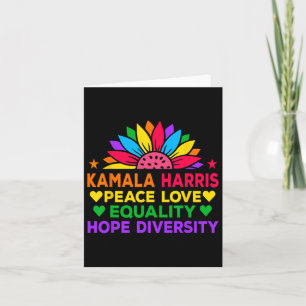 Harris Peace Love Equality Hope Diversity Card