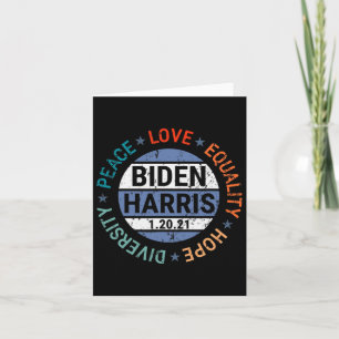 Harris Peace Love Equality Hope Diversity January Card