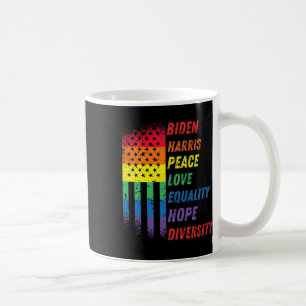 Harris Rainbow American Flag Novelty Tee Inaugurat Coffee Mug