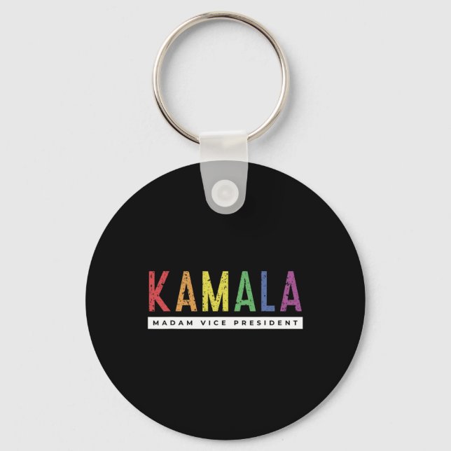 Harris Rainbow Lgbt Pride Grunge Rainbow  Key Ring (Front)