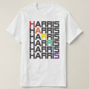Harris Rainbow Text Stacks T-Shirt