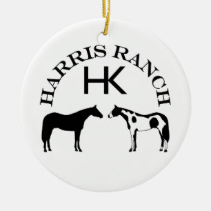 Harris Ranch Logo Ceramic Ornament