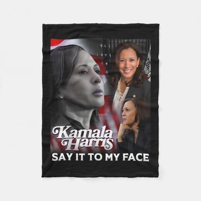 Harris Say It To My Face  Fleece Blanket (Front)