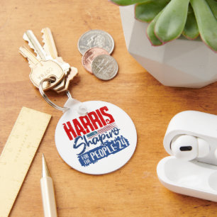 Harris Shapiro 2024 For the People US Flag Key Ring