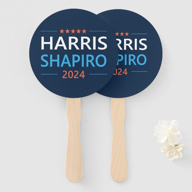 Harris Shapiro 2024 Hand Fan (Front and Back)