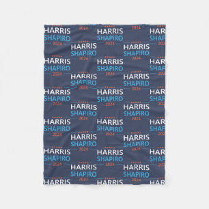 Harris Shapiro 2024 Kamala Harris Democrat Fleece Blanket