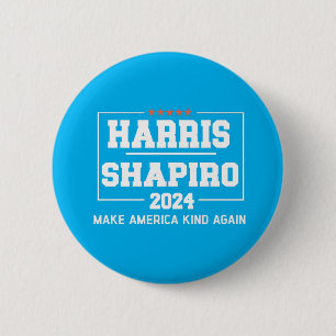 Harris Shapiro 2024 Make America Kind Again 6 Cm Round Badge