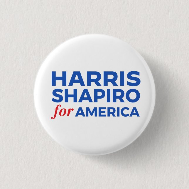 HARRIS SHAPIRO FOR AMERICA 3 CM ROUND BADGE (Front)