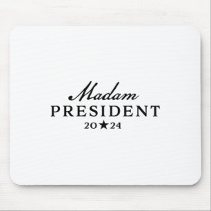 Harris Simple Script Feminine Madam President 2024 Mouse Pad