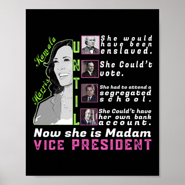 Harris T Shirt - Kamala Harris Vp - Black History  Poster (Front)