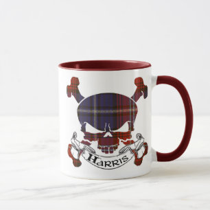 Harris Tartan Skull Mug