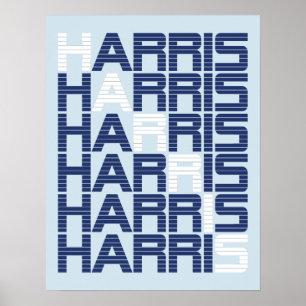 HARRIS text stacks Poster