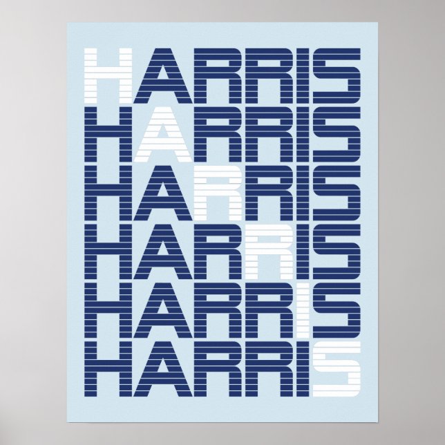 HARRIS text stacks Poster (Front)