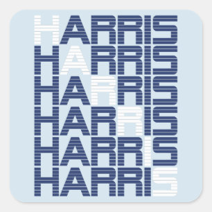 HARRIS text stacks Square Sticker