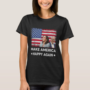 Harris Tim Waltz WAlzheimer 2024 Make America Happ T-Shirt