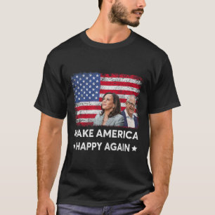 Harris Tim Waltz WAlzheimer 2024 Make America Happ T-Shirt