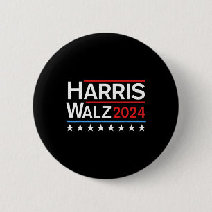 Harris Tim Walz 2024 Democratic Ticket 6 Cm Round Badge