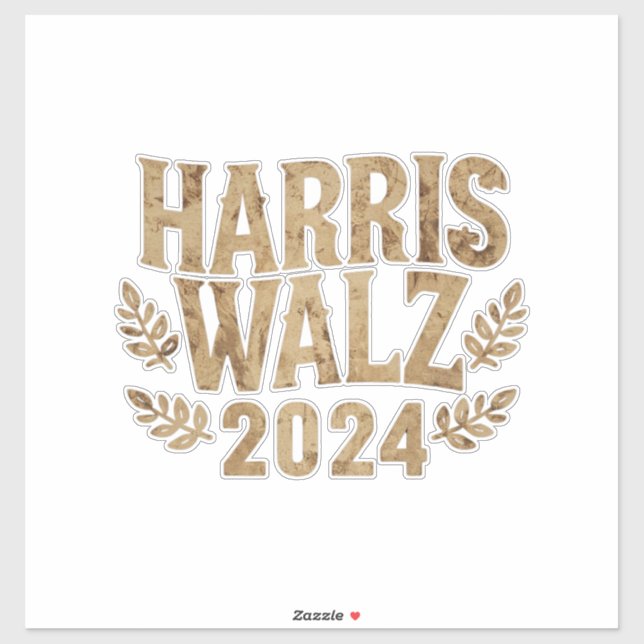 Harris Tim Walz Crest Vintage Harris Waltz 2024  (Sheet)
