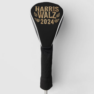 Harris Tim Walz Crest Vintage Harris Waltz 2024 Golf Head Cover