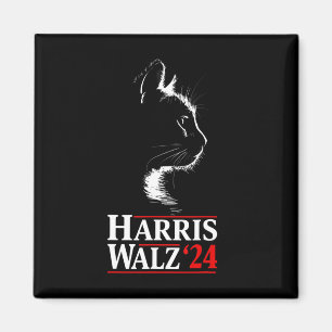 Harris Tim Walz Waltz 2024 Vp Funny Cat Harris Wal Magnet