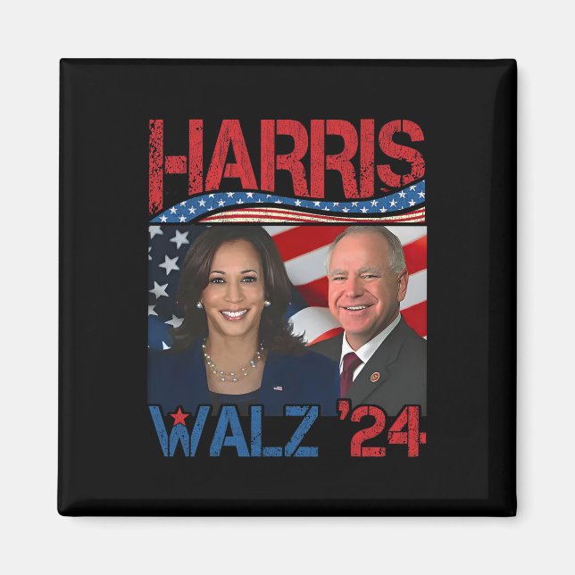 Harris Tim Walz Waltz 3  Magnet (Front)
