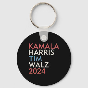 Harris Tim WAlzheimer 2024 Vintage Style Text Walt Key Ring