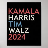 Harris Tim WAlzheimer 2024 Vintage Style Text Walt