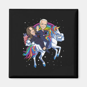 Harris Unicorn Joe Biden 2021 Riding President Usa Magnet