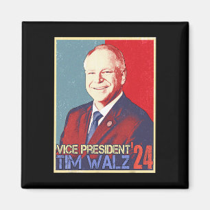 Harris Vice President Tim Walz Waltz 2024 Election Magnet
