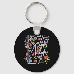 Harris Vintage Floral Feminine First Female Presid Key Ring