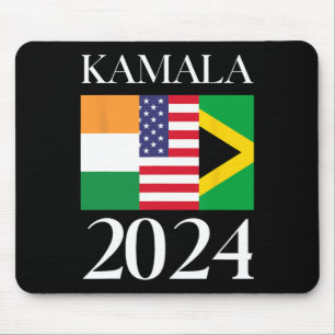 Harris Vote 2024 India American Jamaican Flag Mouse Pad