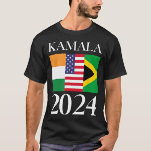 Harris Vote 2024 India American Jamaican Flag T-Shirt