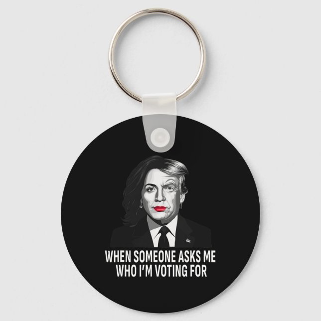Harris Vs Donald Trump Funny Election Meme  Key Ring (Front)