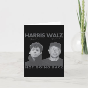 Harris W Not Going Back 80s Photo Retro 2024 Vote Card